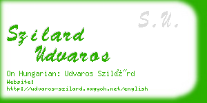 szilard udvaros business card